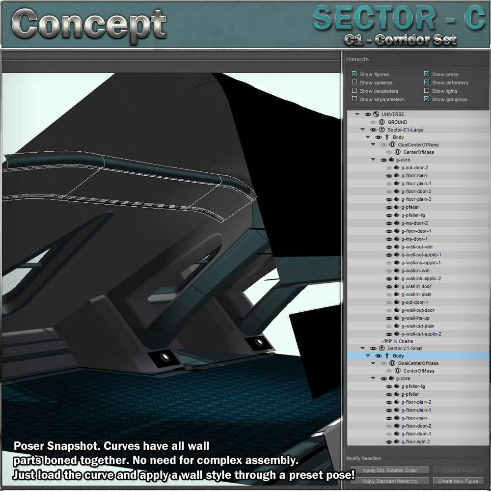 Ship Elements C1: Corridor Set by N/A