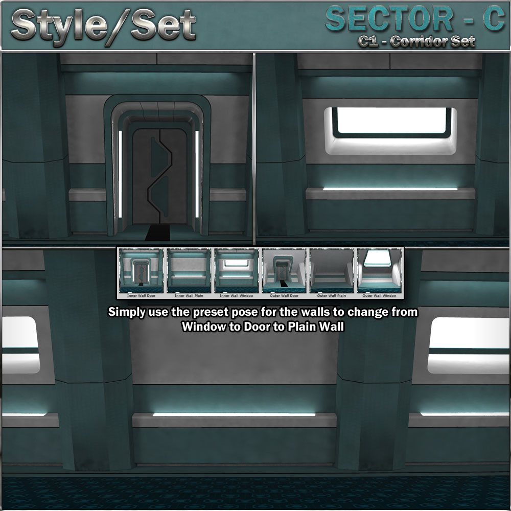 Ship Elements C1: Corridor Set by N/A