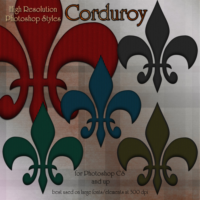 Corduroy Photoshop Styles by N/A