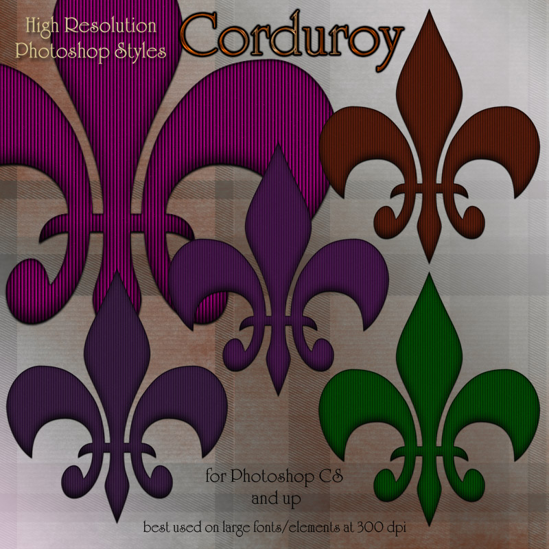 Corduroy Photoshop Styles by N/A