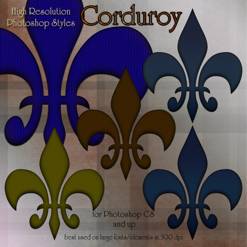 Corduroy Photoshop Styles by N/A