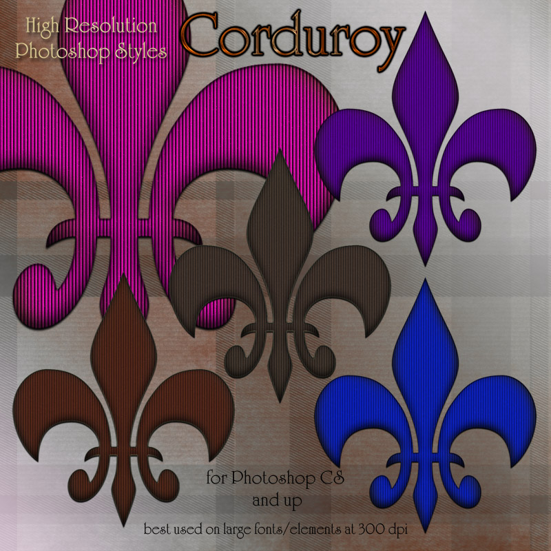 Corduroy Photoshop Styles by N/A