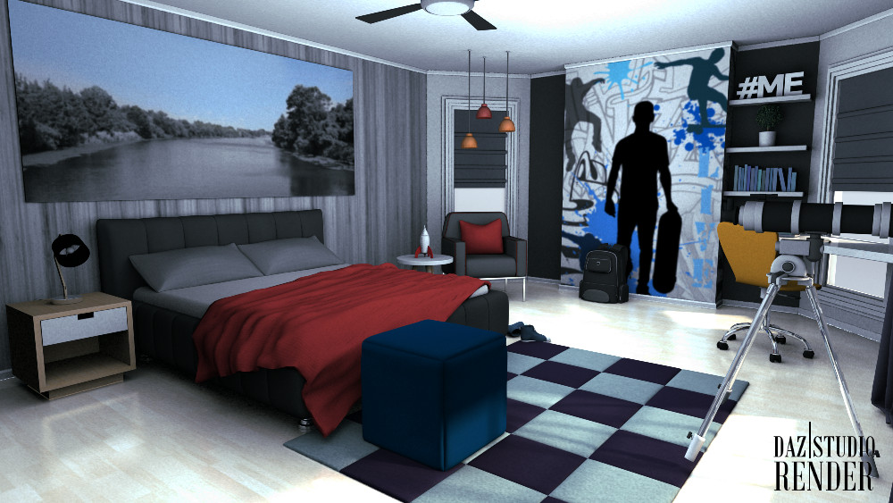 Teen Boys Bedroom by N/A