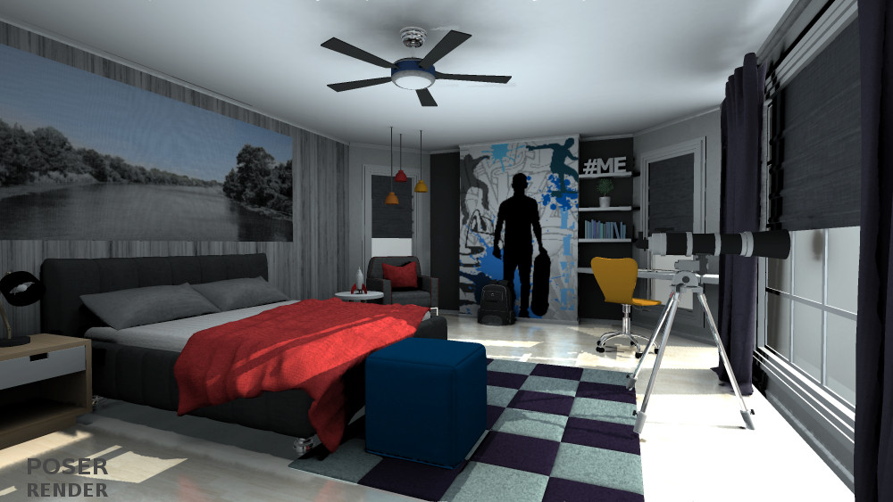 Teen Boys Bedroom by N/A