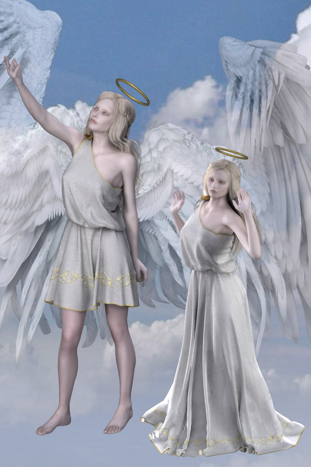 Angel Clothes for V4 by N/A