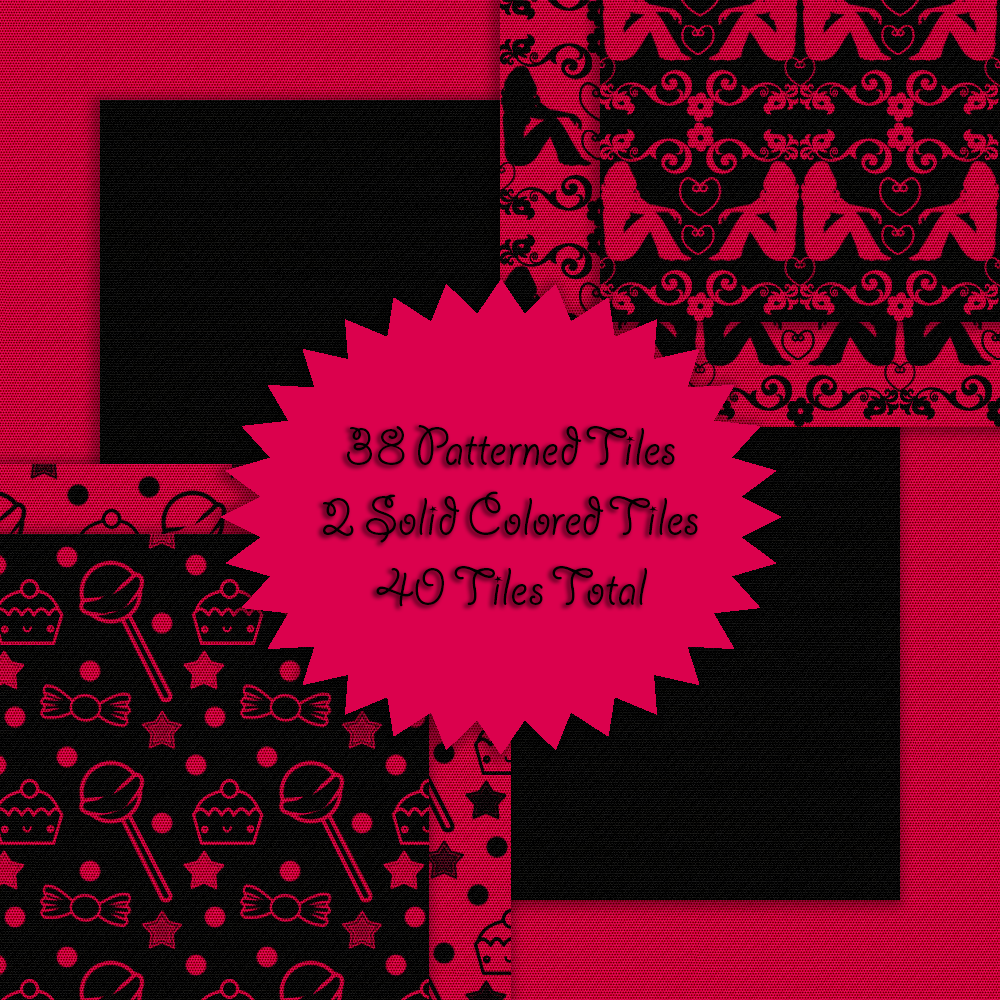 FB Pink And Black Seamless Tiles / Merchant Resource by N/A