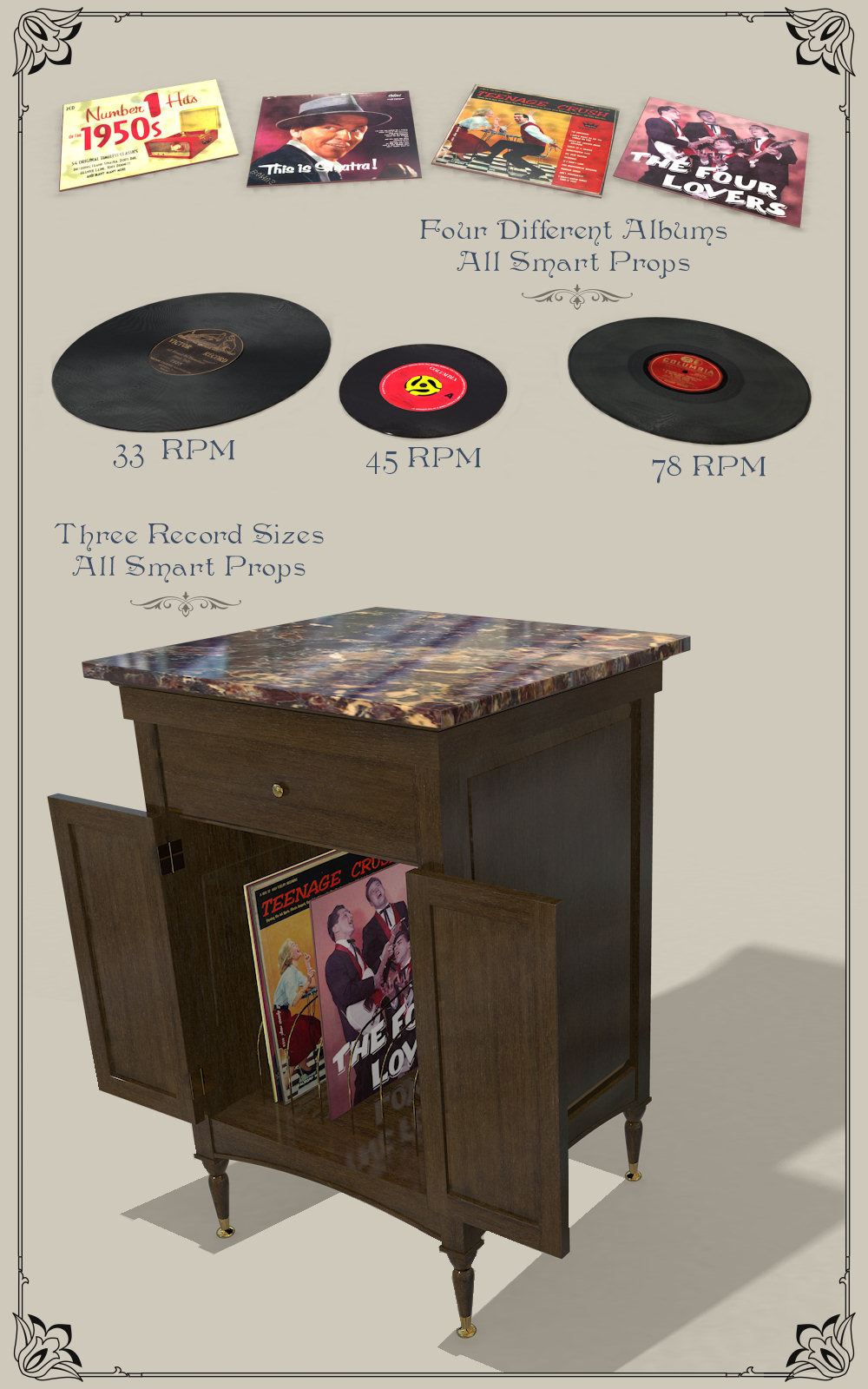 Country Home Victrola and Cabinet by N/A