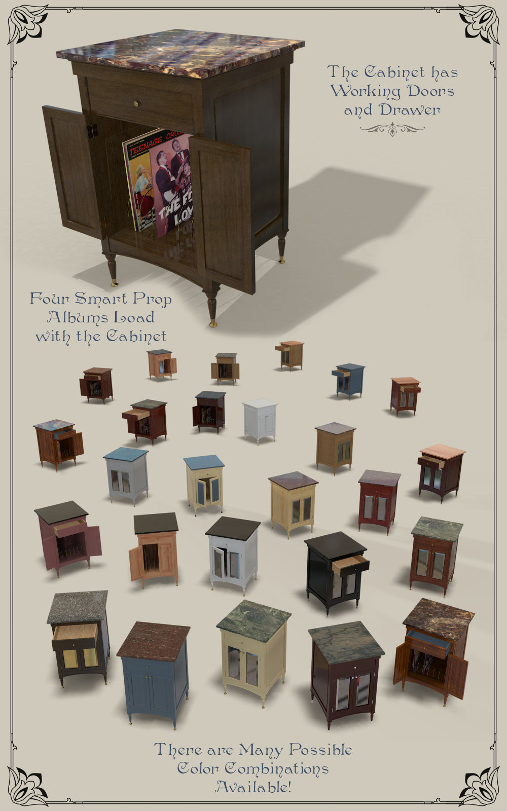 Country Home Victrola and Cabinet by N/A