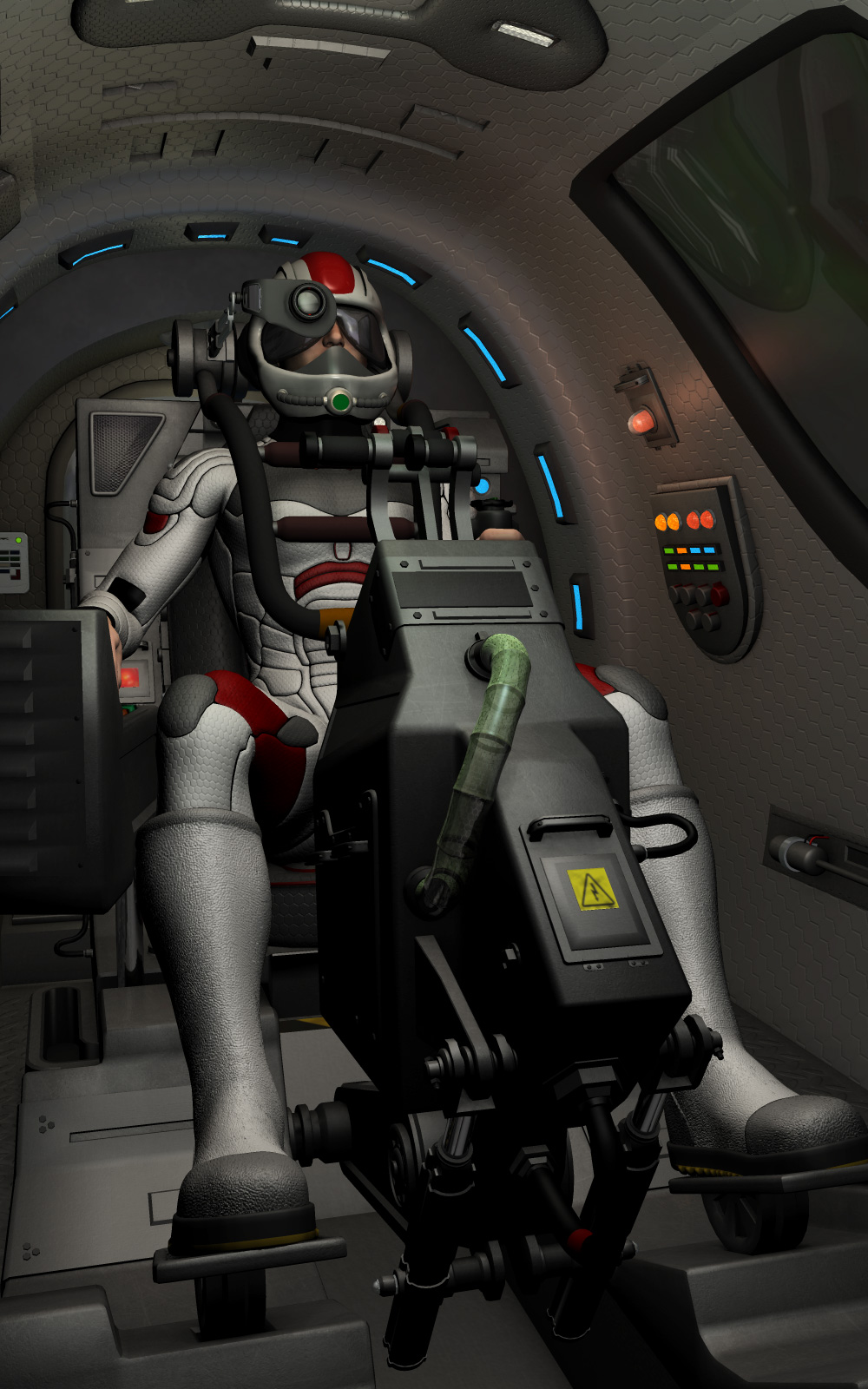 Scifi Fighter Craft Cockpit by N/A