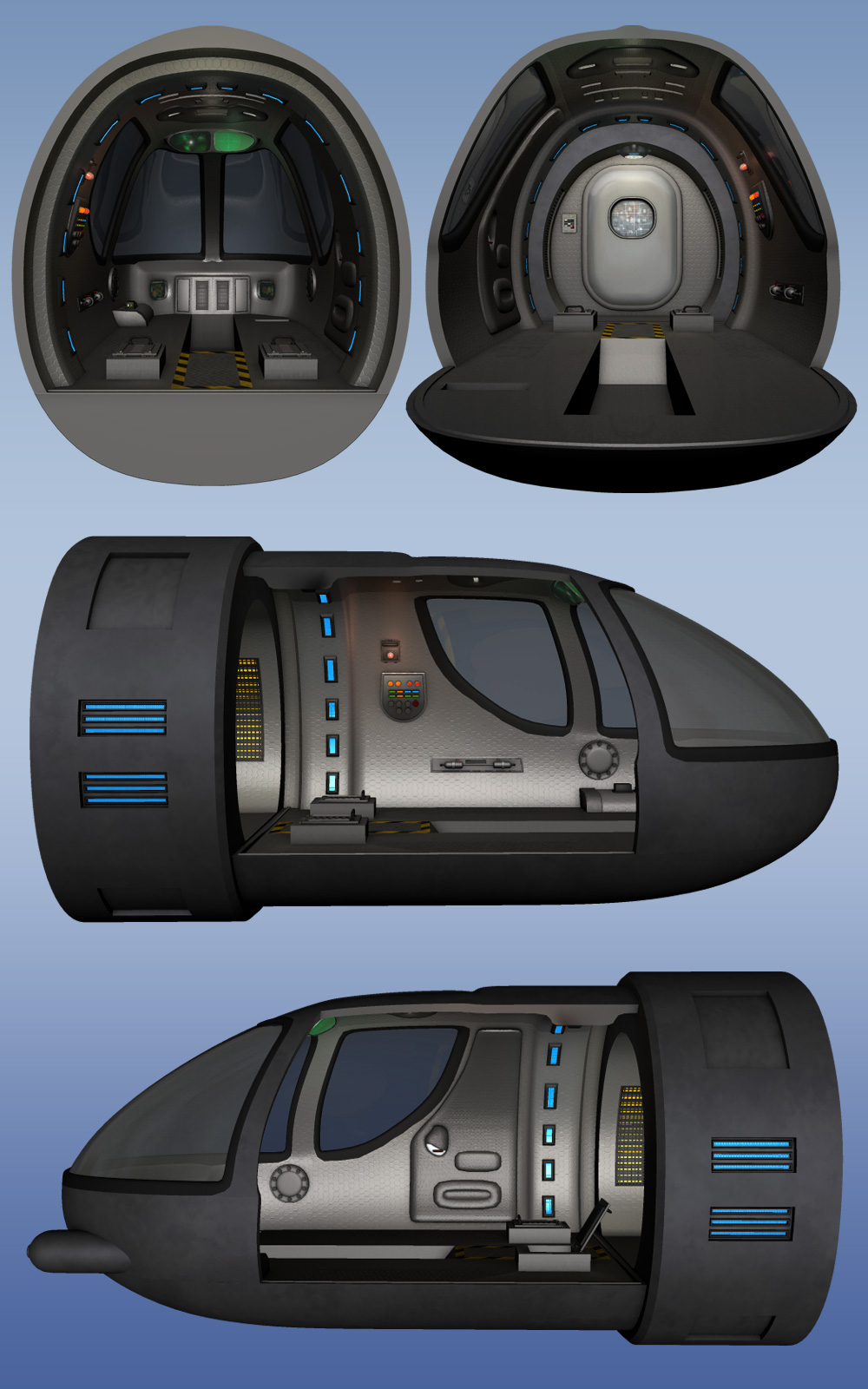 Scifi Fighter Craft Cockpit by N/A