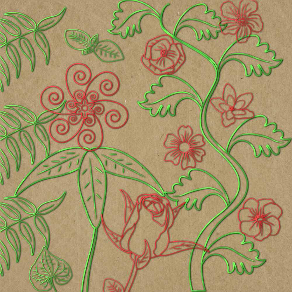 FB Flowers N Foliage Photoshop CC Brushes by N/A