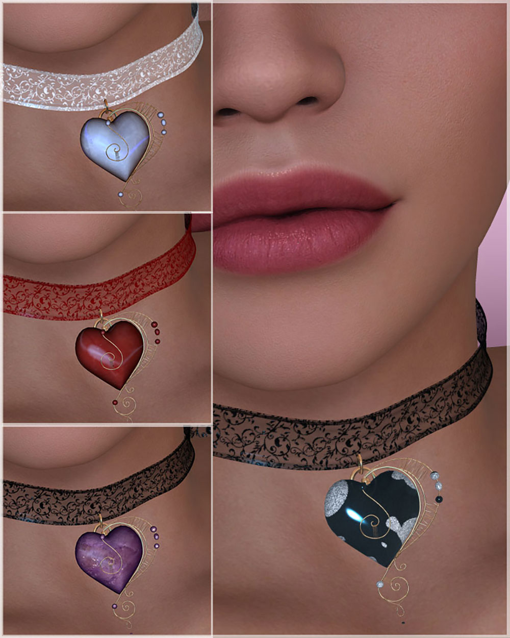 So Stylish for Twisted Hearts Chokers by N/A