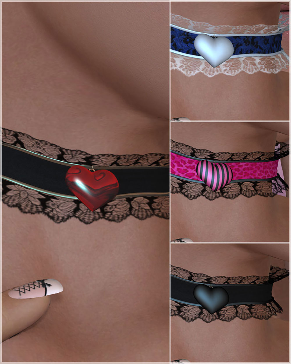 So Stylish for Twisted Hearts Chokers by N/A