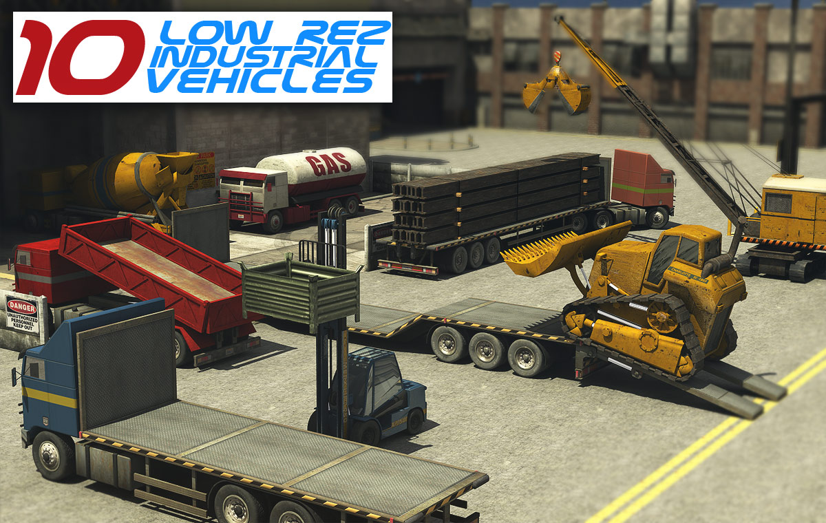10 Low Rez Industrial Vehicles by N/A