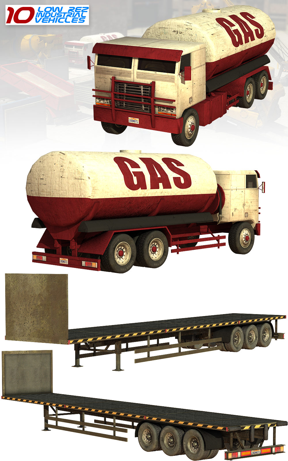 10 Low Rez Industrial Vehicles by N/A