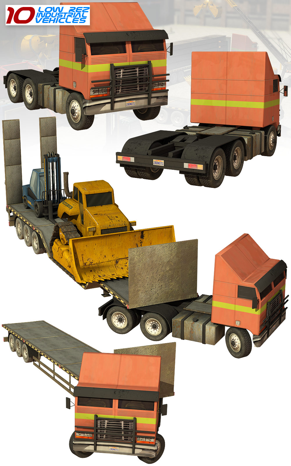 10 Low Rez Industrial Vehicles by N/A