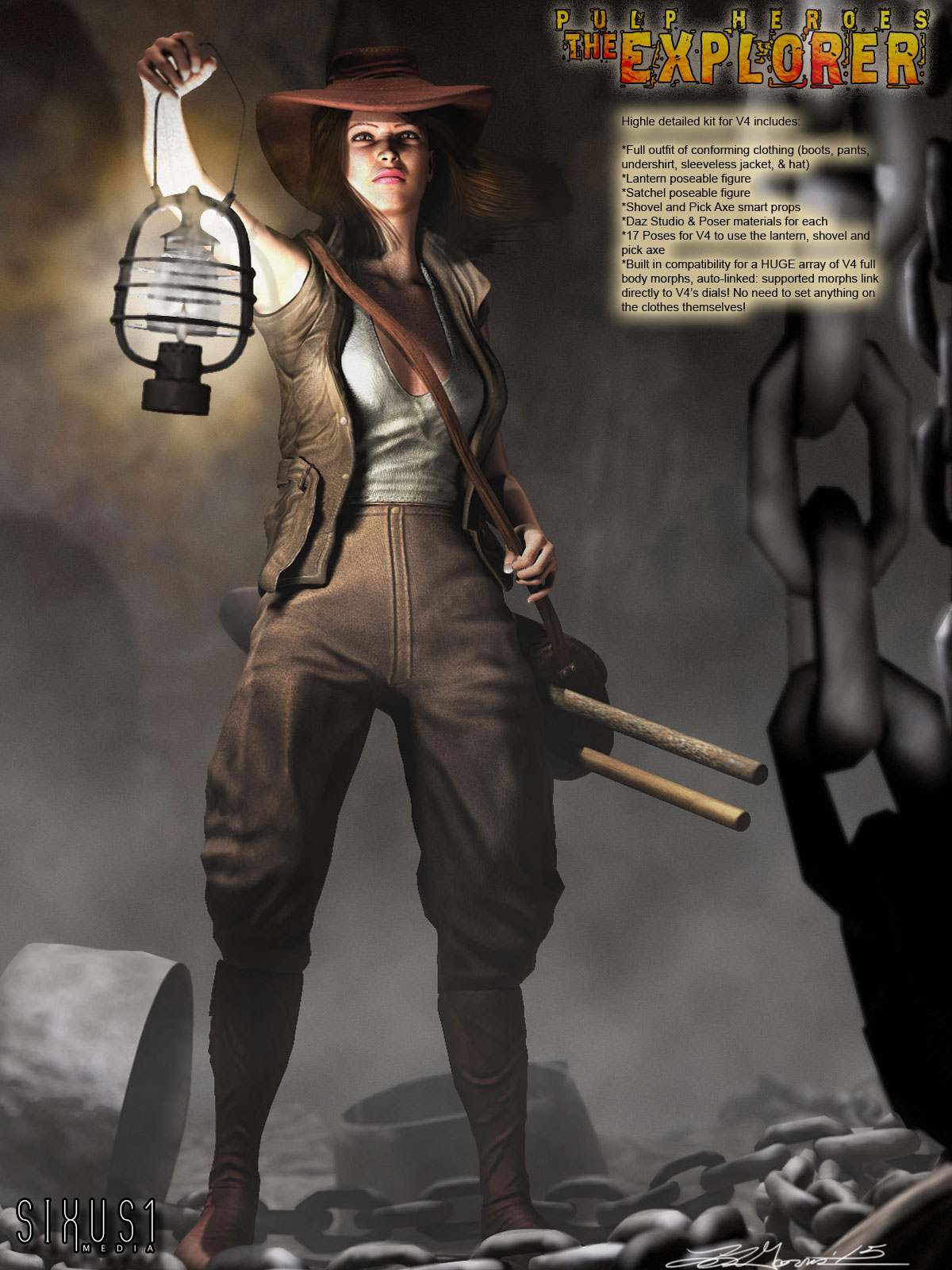 S1M Pulp Heroes: The Explorer for V4 by N/A