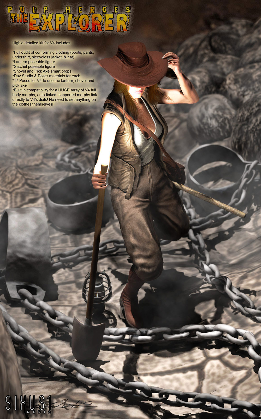 S1M Pulp Heroes: The Explorer for V4 by N/A