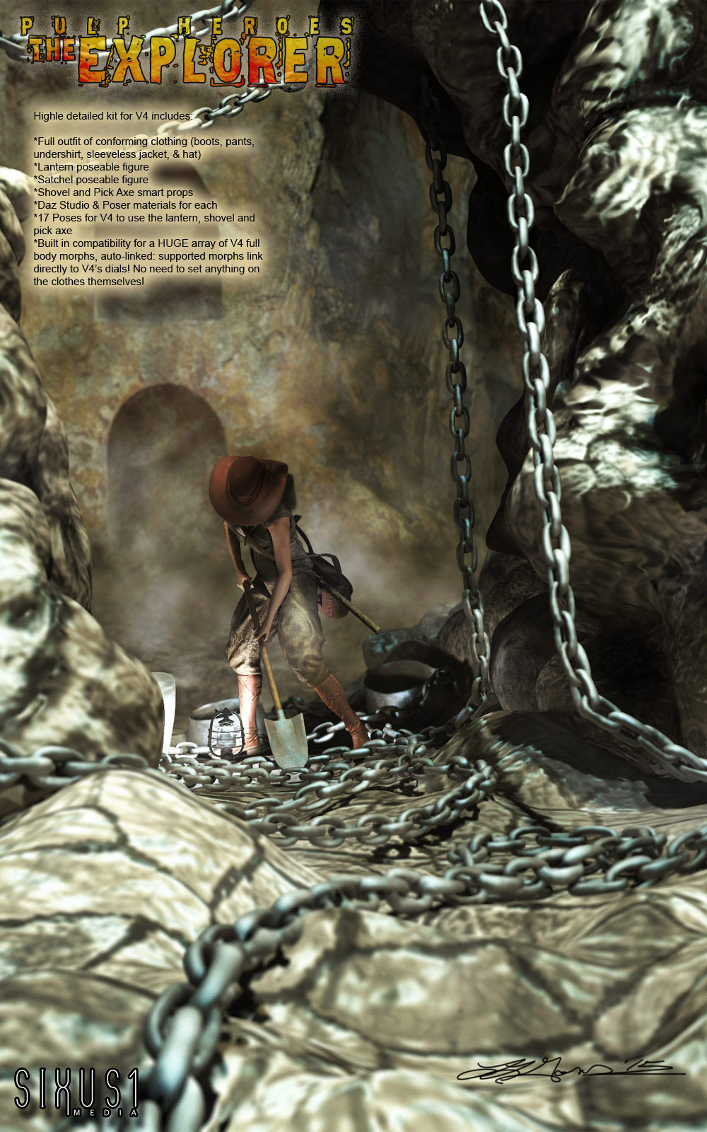 S1M Pulp Heroes: The Explorer for V4 by N/A