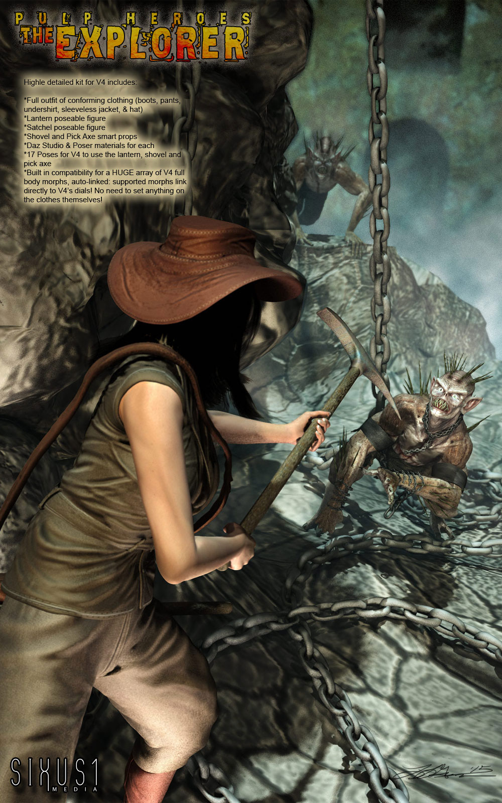 S1M Pulp Heroes: The Explorer for V4 by N/A