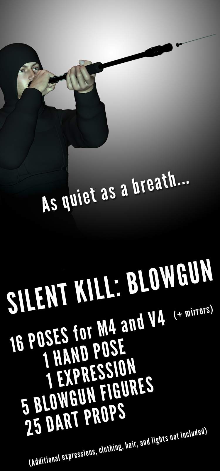 Silent Kill: Blowgun Poses by N/A
