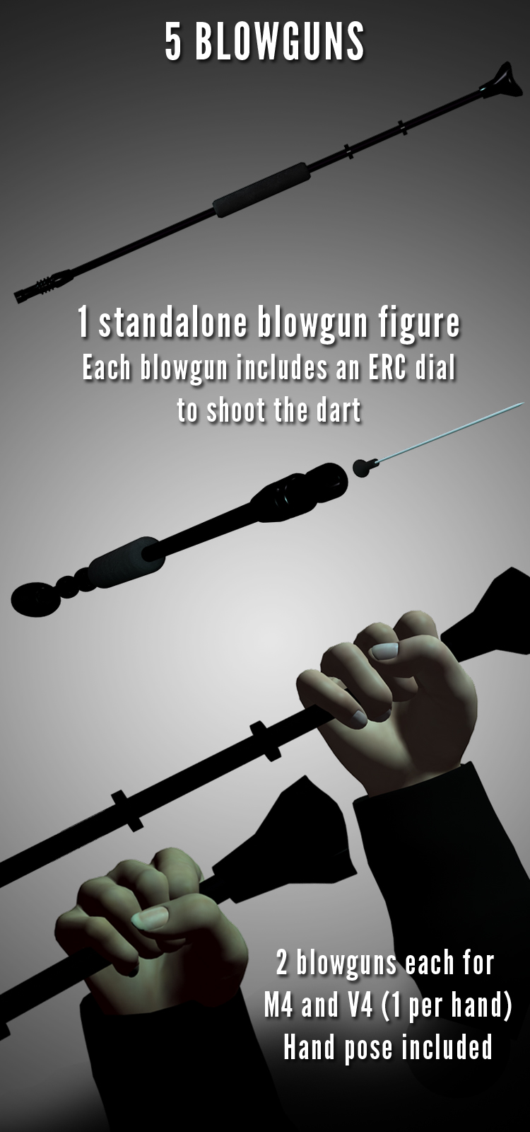 Silent Kill: Blowgun Poses by N/A