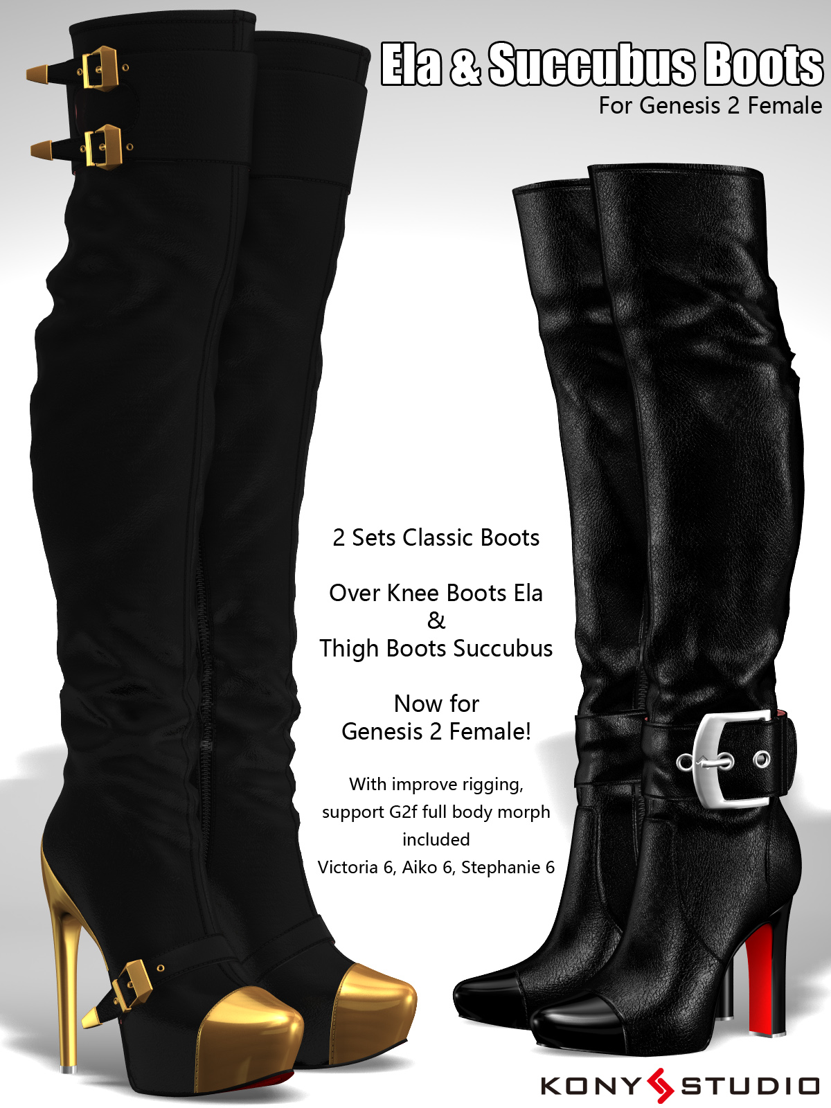 Ela & Succubus Boots for G2f by N/A
