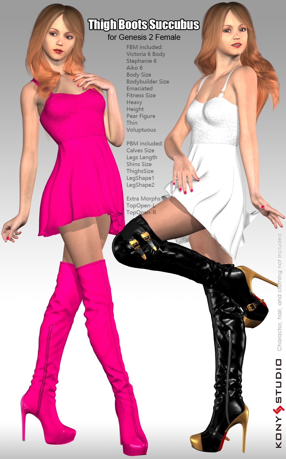 Ela & Succubus Boots for G2f by N/A