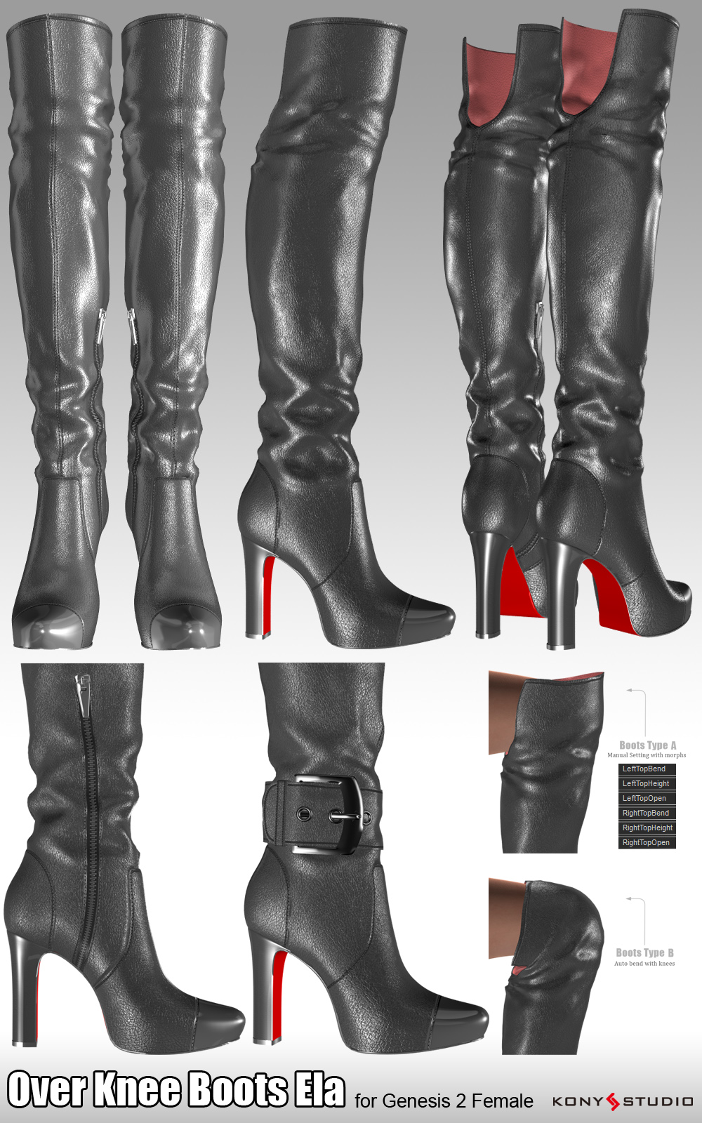 Ela & Succubus Boots for G2f by N/A
