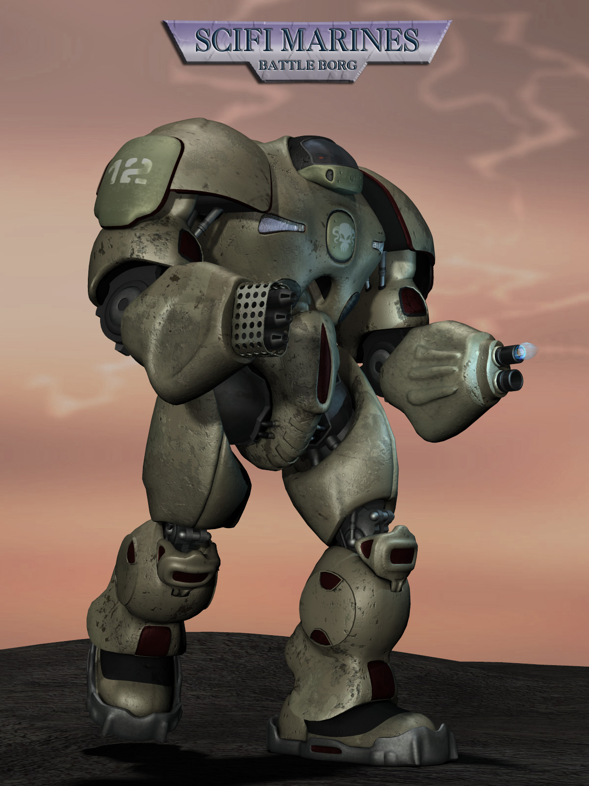 Scifi Marine Battle Borg by N/A