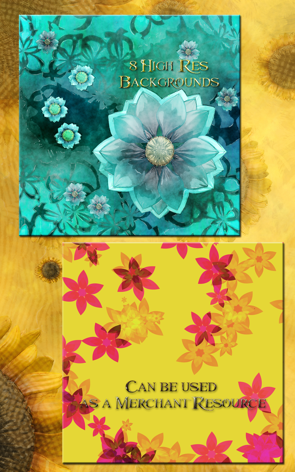 Flower Child - Backgrounds and Merchant Resource by N/A