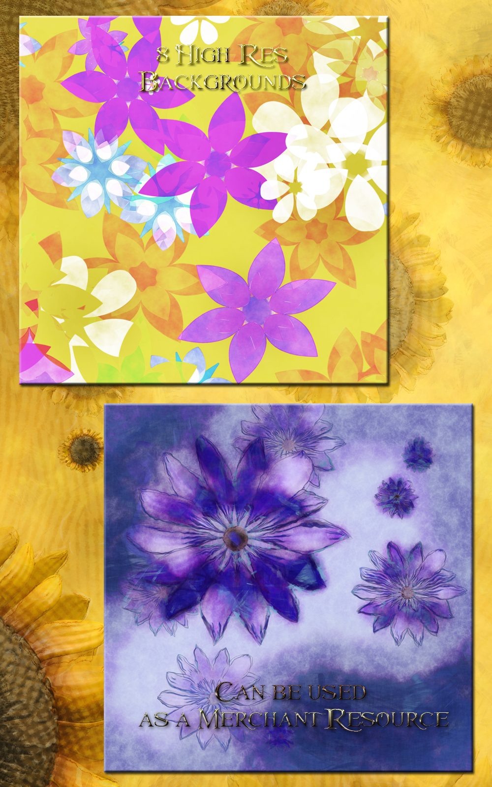 Flower Child - Backgrounds and Merchant Resource by N/A