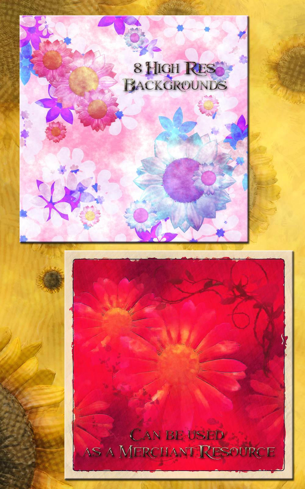 Flower Child - Backgrounds and Merchant Resource by N/A