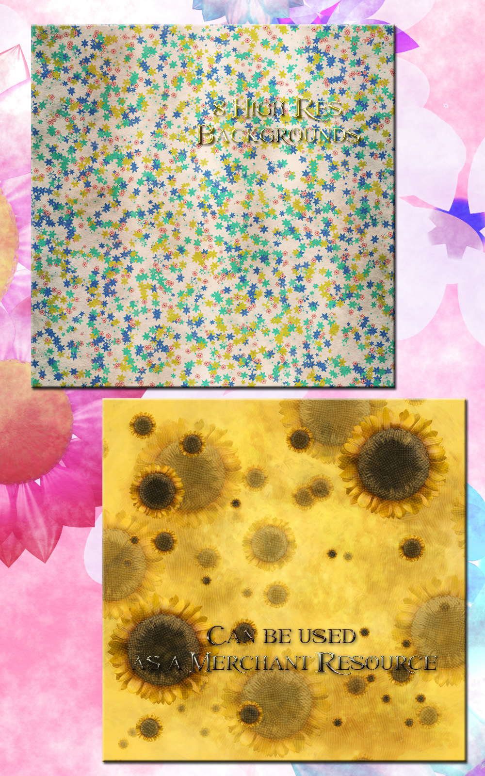 Flower Child - Backgrounds and Merchant Resource by N/A