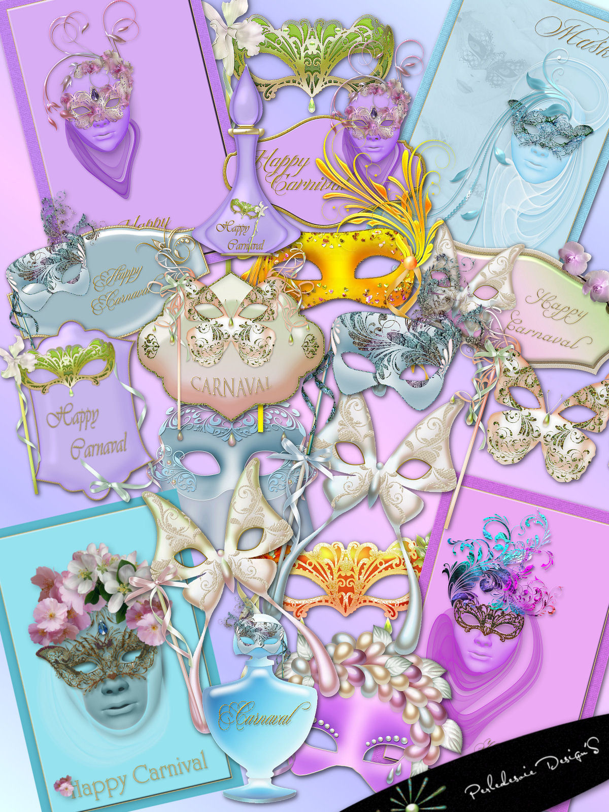 Masques de Carnaval by N/A