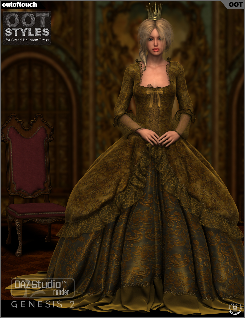 Royal Styles for Grand Ballroom Dress for Genesis 2 Female(s) by N/A