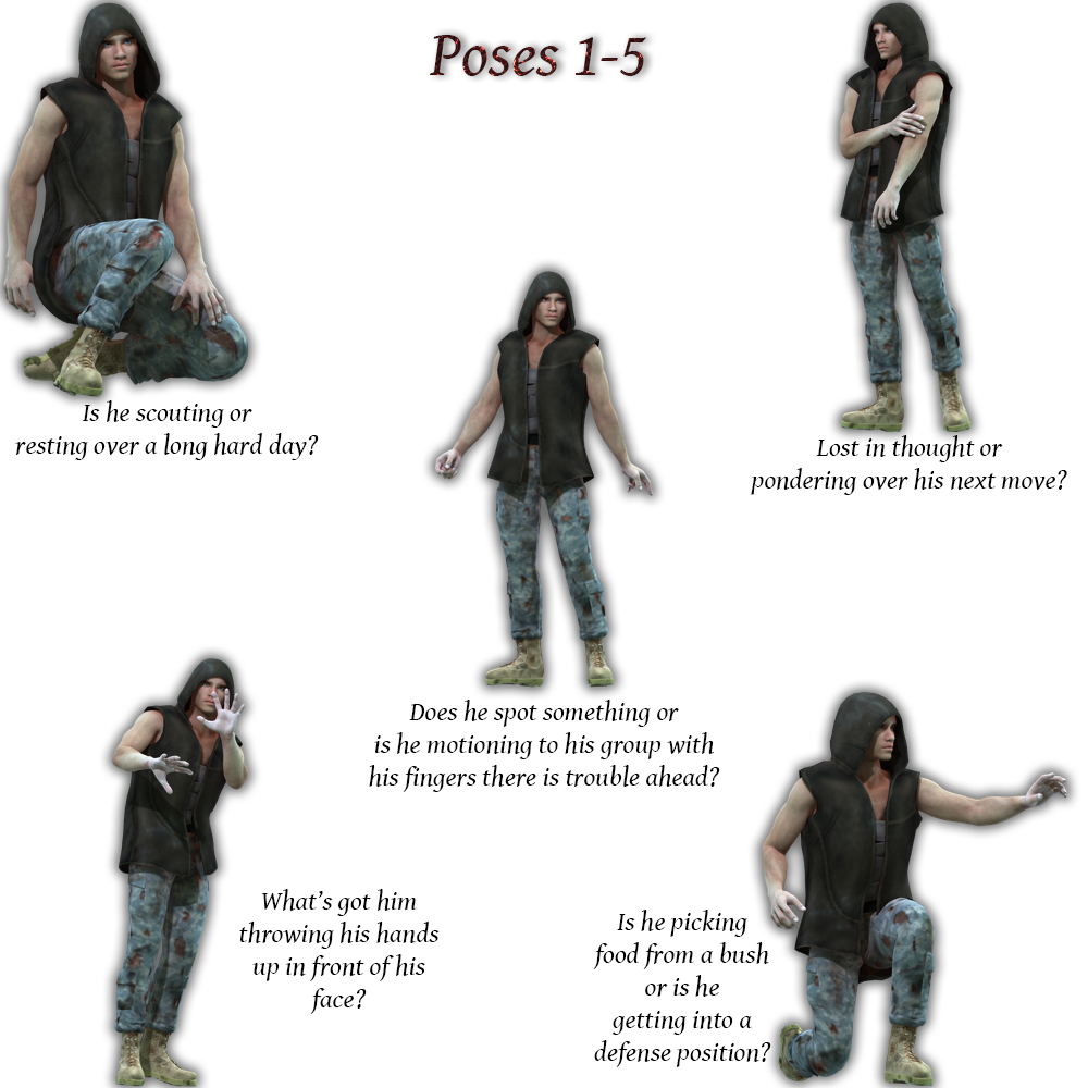 FB Post Apocalypse Poses For M4 by N/A