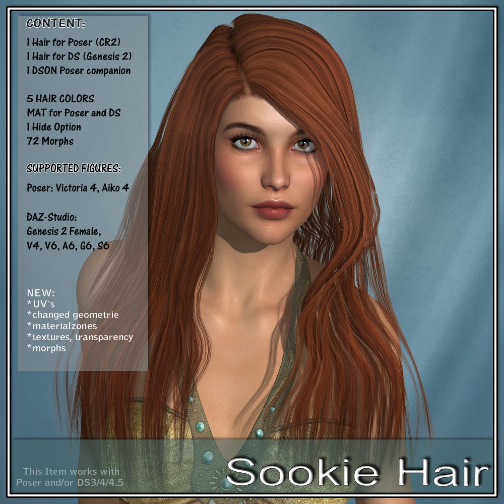Sookie Hair for V4 and G2 by N/A
