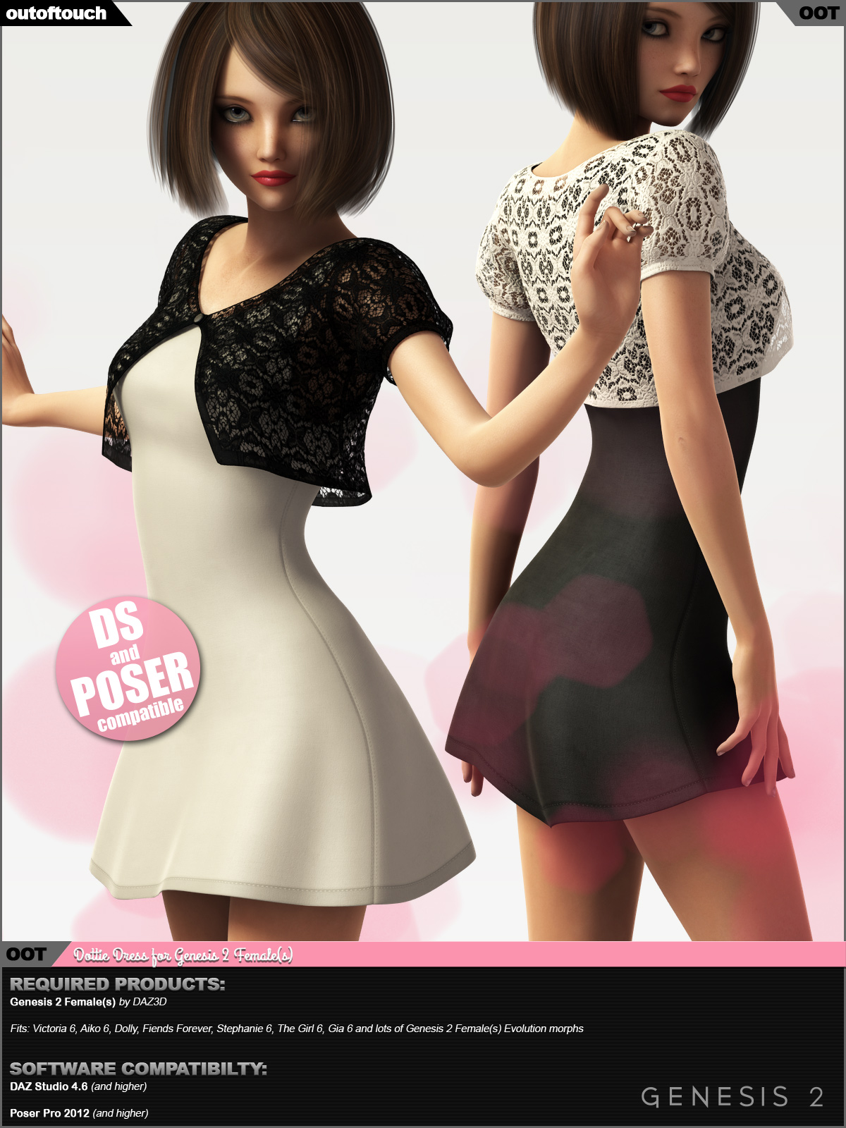 Dottie Dress for Genesis 2 Female(s) by N/A