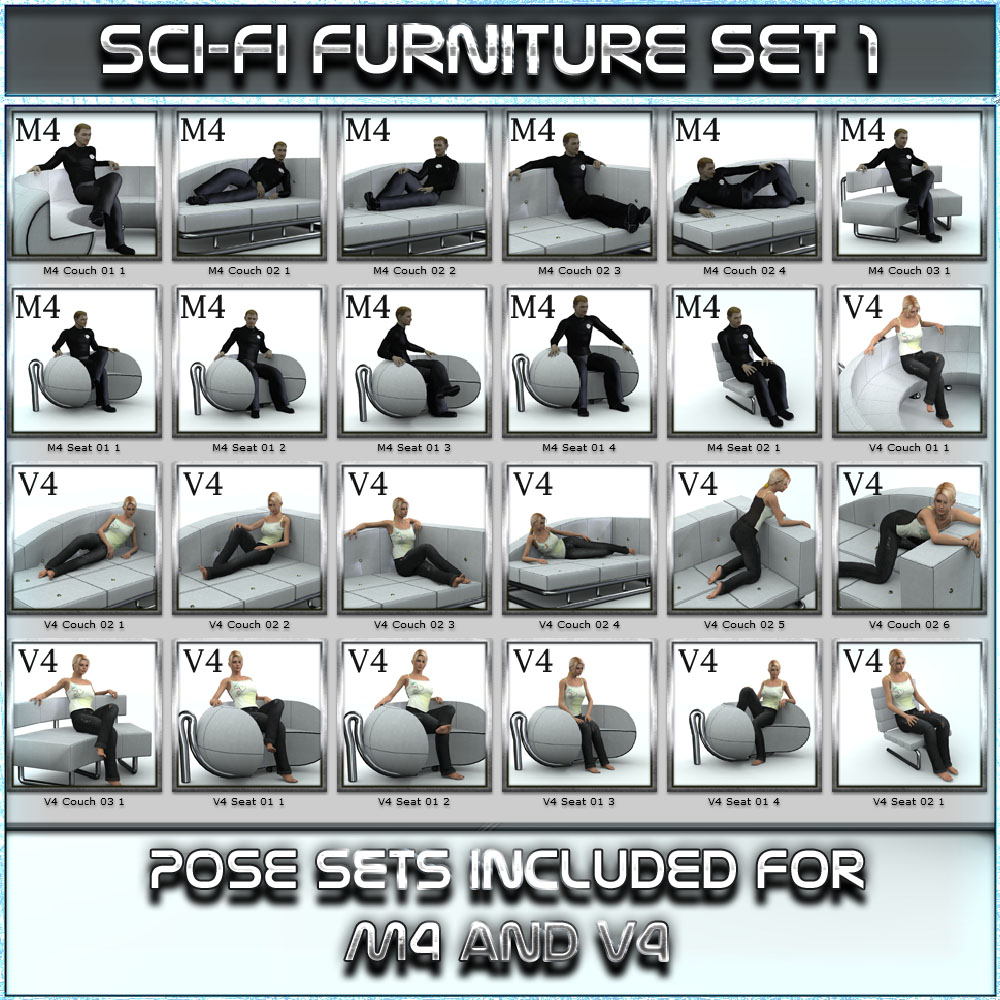 SciFi Furniture Set 01 by N/A
