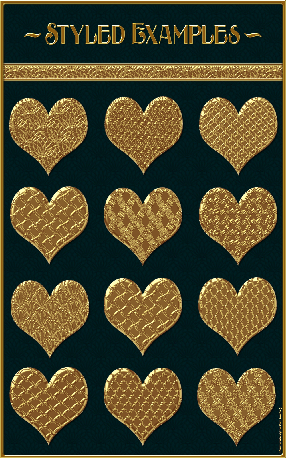 Golden Mesh Layer Styles by N/A