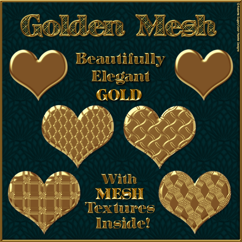 Golden Mesh Layer Styles by N/A
