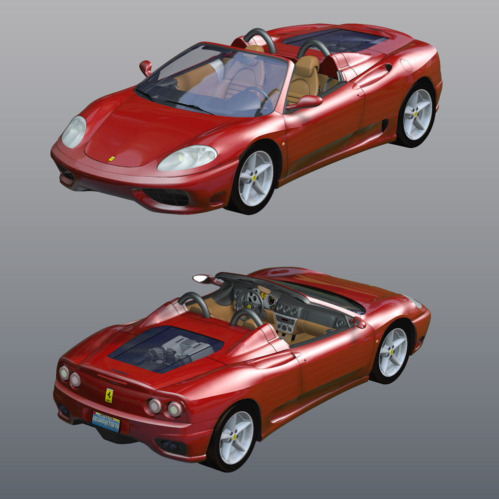 Ferrari 360 Spider 2000 (for Poser) by N/A