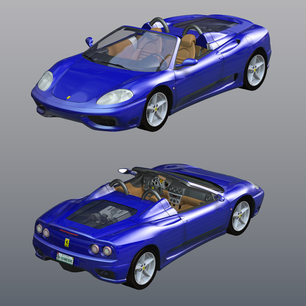 Ferrari 360 Spider 2000 (for Poser) by N/A