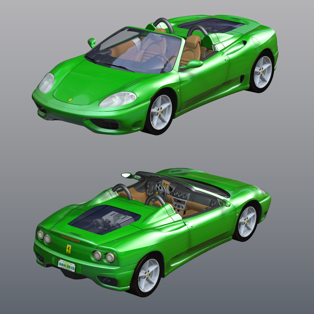 Ferrari 360 Spider 2000 (for Poser) by N/A
