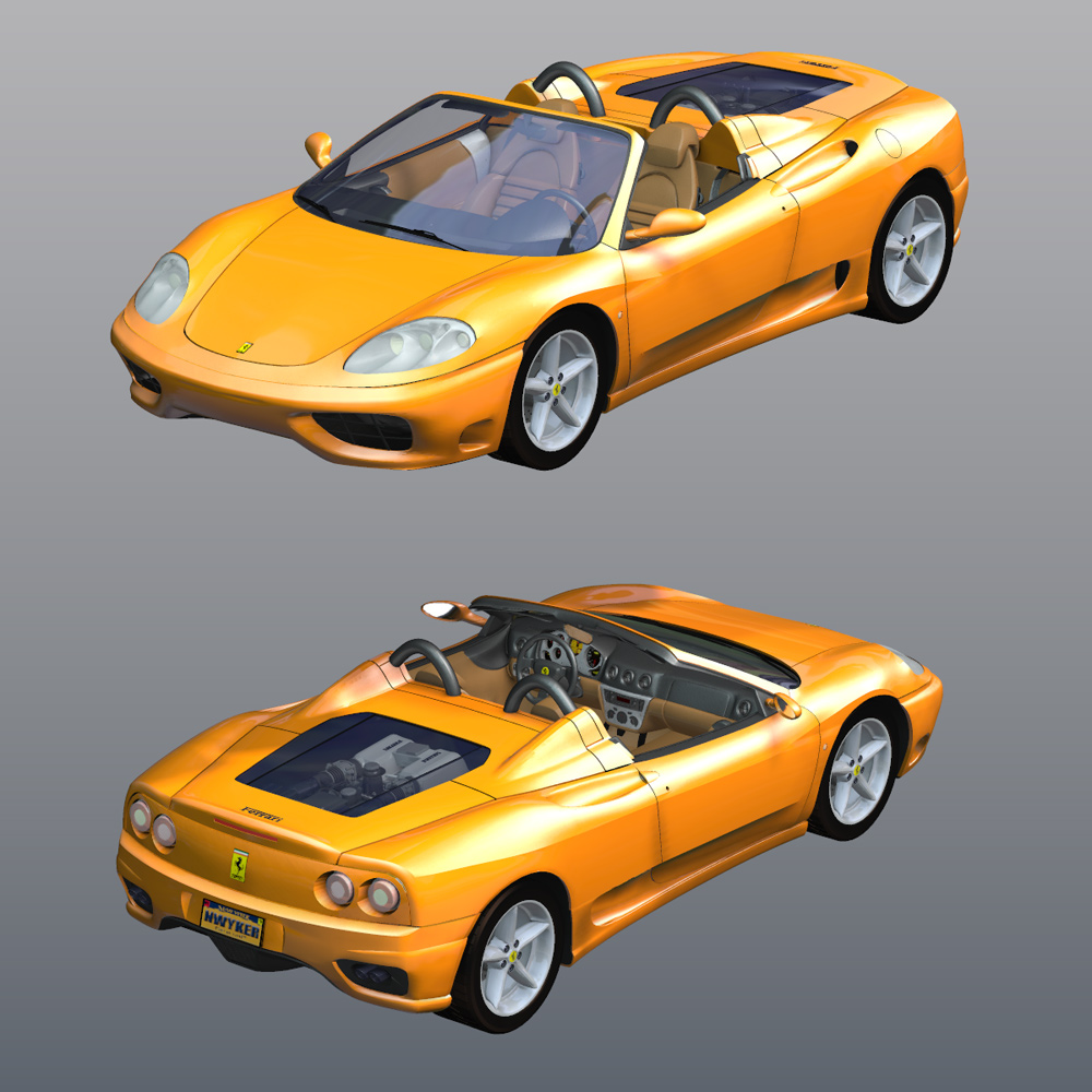 Ferrari 360 Spider 2000 (for Poser) by N/A