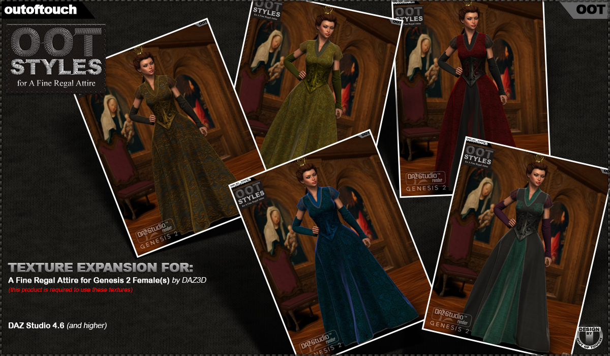 ROYAL STYLES for A Fine Regal Attire for Genesis 2 Female(s) by N/A