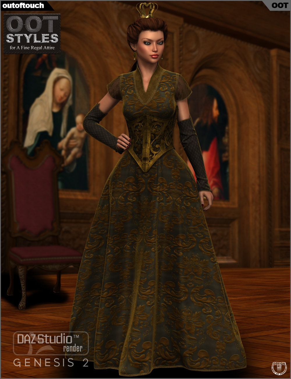 ROYAL STYLES for A Fine Regal Attire for Genesis 2 Female(s) by N/A