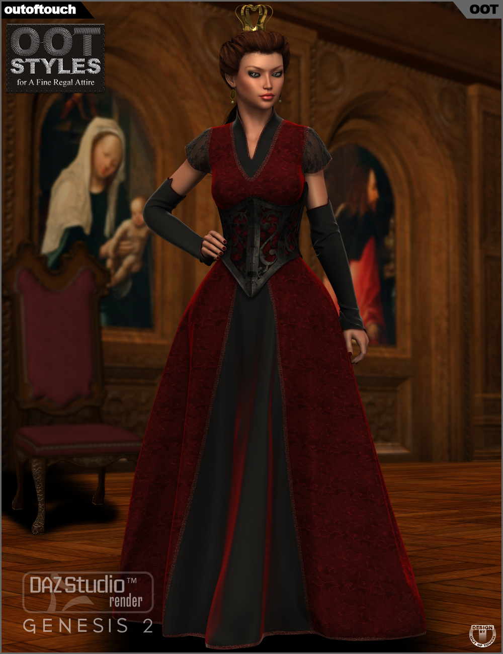 ROYAL STYLES for A Fine Regal Attire for Genesis 2 Female(s) by N/A