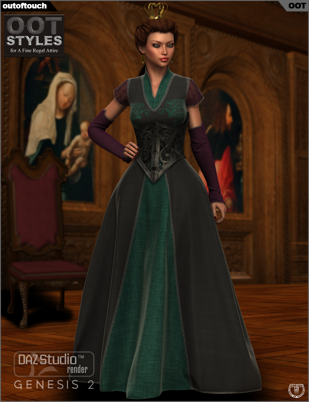 ROYAL STYLES for A Fine Regal Attire for Genesis 2 Female(s) by N/A